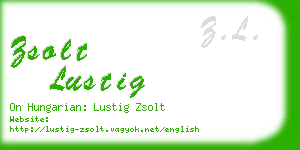 zsolt lustig business card